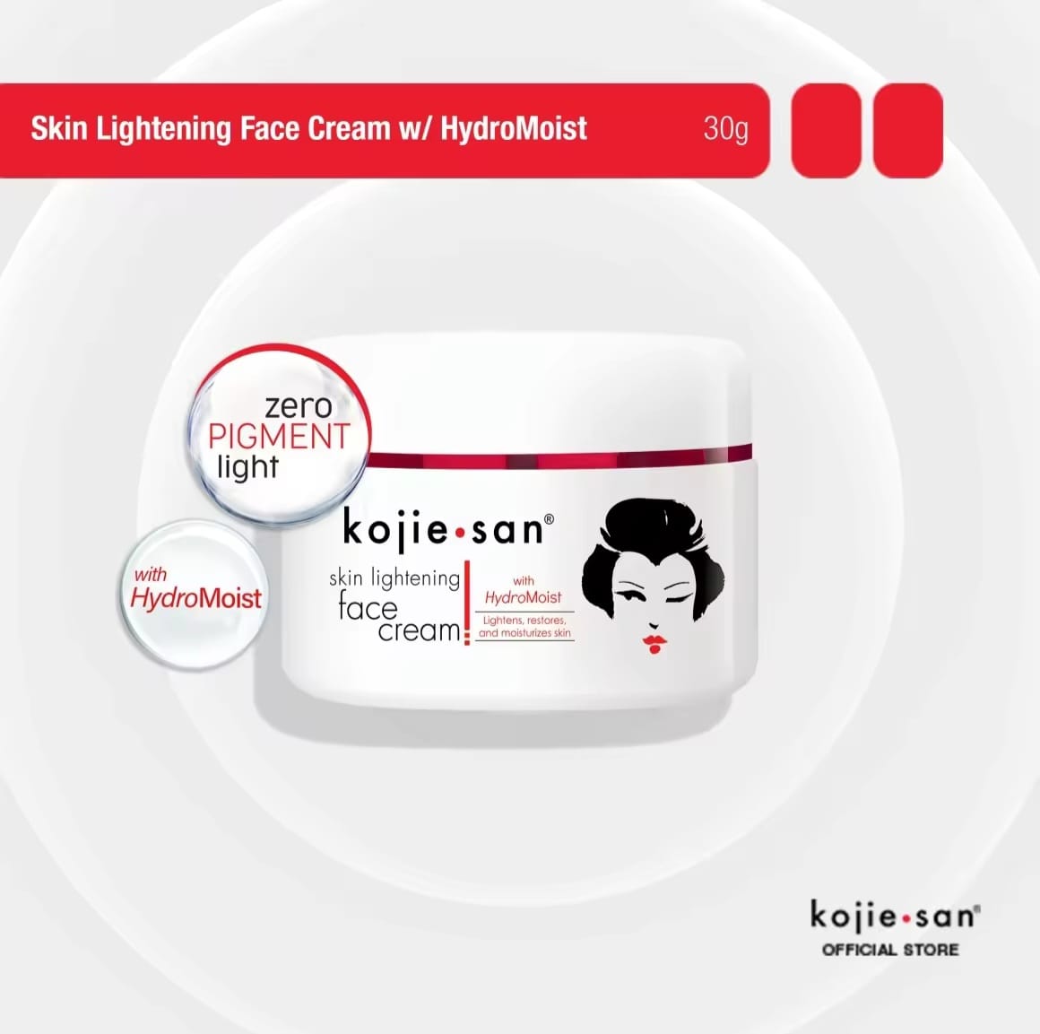 Kojie San Hydromoist Face Cream 30 g – Crème Visage Hydratante & Éclat