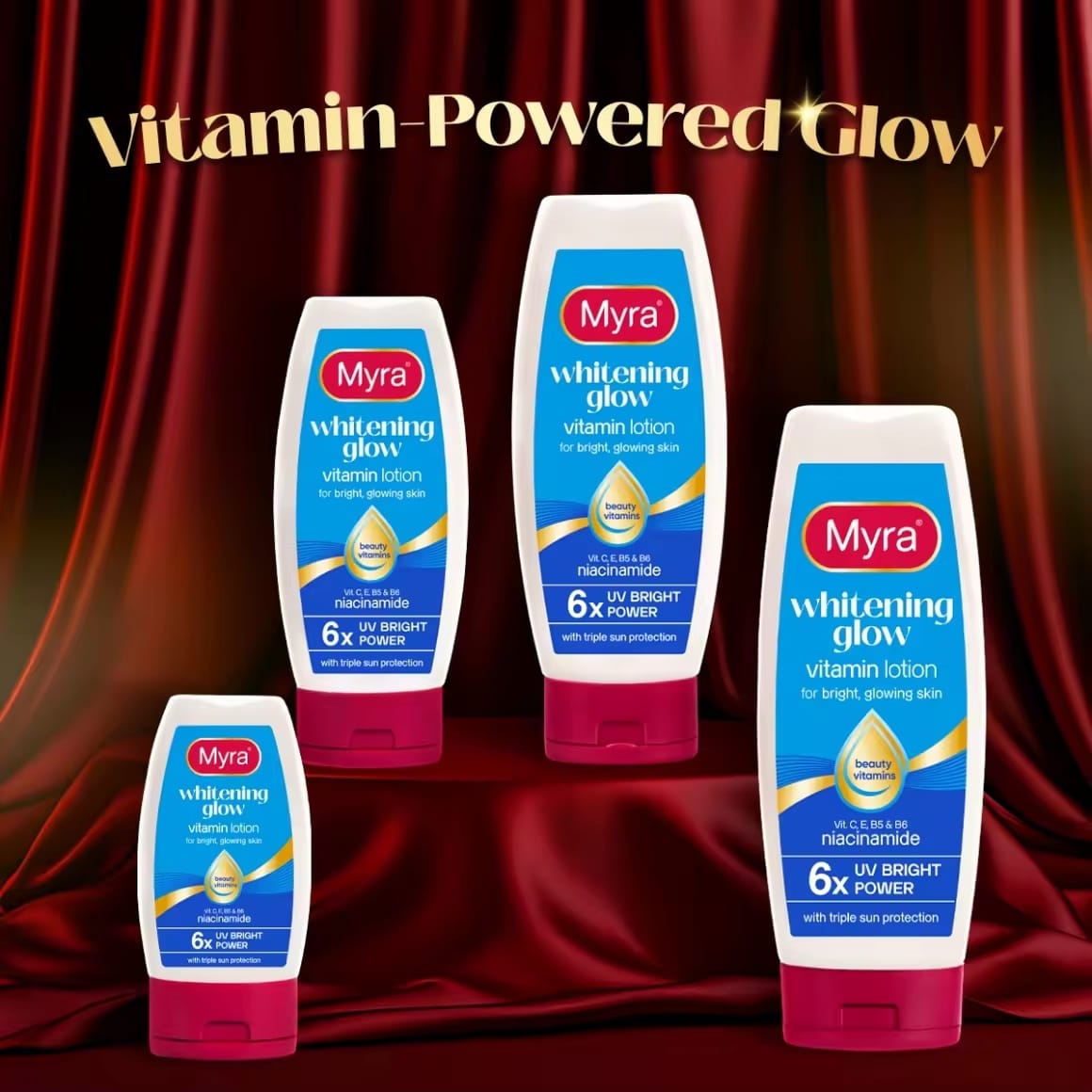 Myra Whitening Glow Body Lotion SPF 6 100 ml – Lotion Hydratante Éclat & Protection Quotidienne
