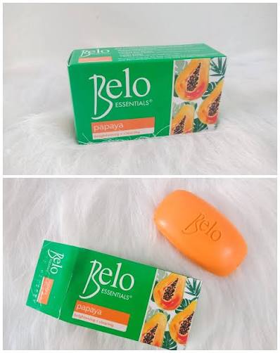 Belo Essentials Papaya Soap 65g | Savon Éclat au Papaye pour Visage & Corps