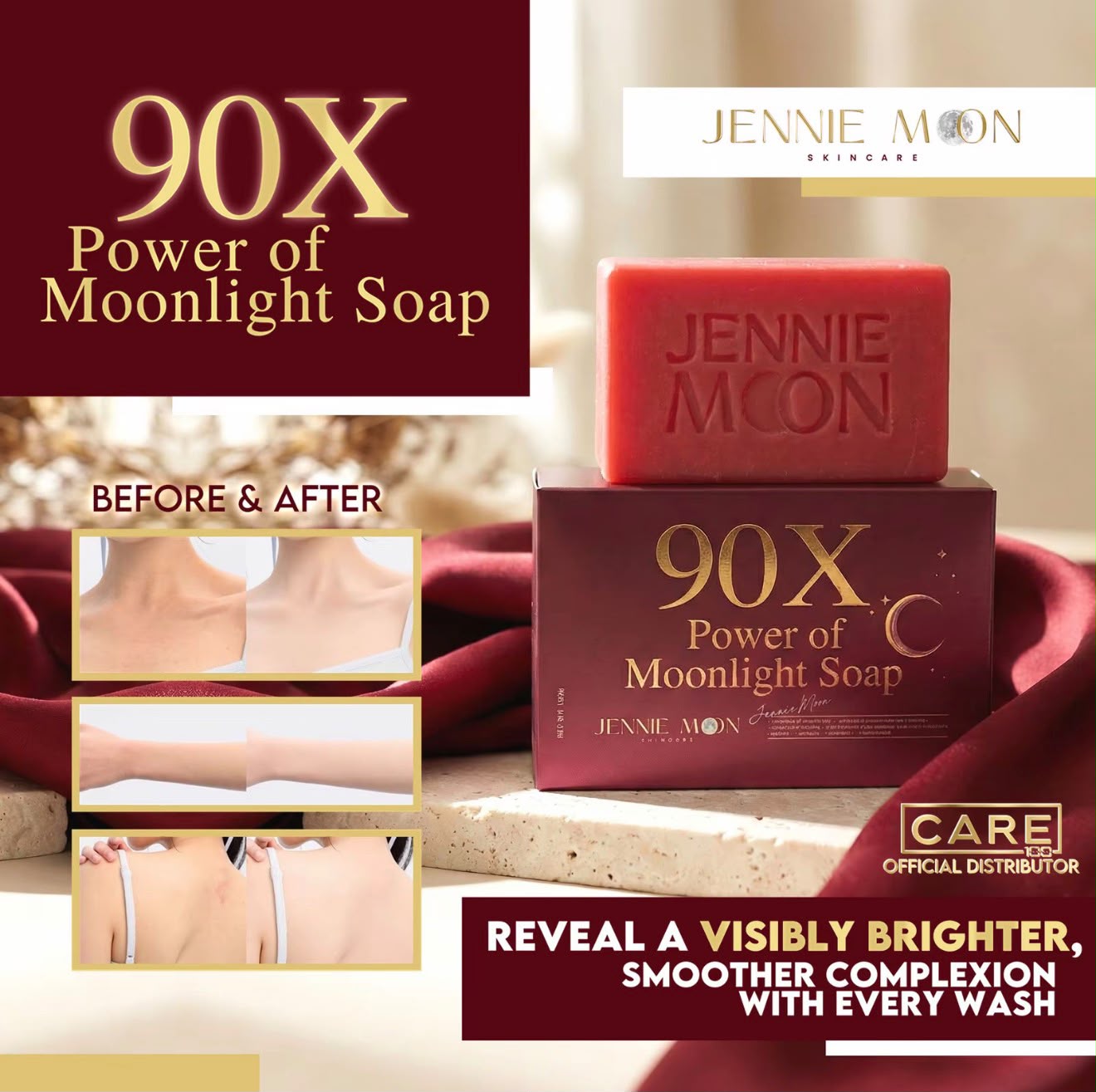 Jennie Moon JM Soap 90g | Savon Nettoyant & Éclat pour Visage et Corps