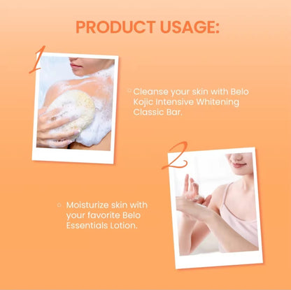 Belo Essentials Kojic Acid Soap 65g x3 | Savon Original à l'Acide Kojique – Lot de 3