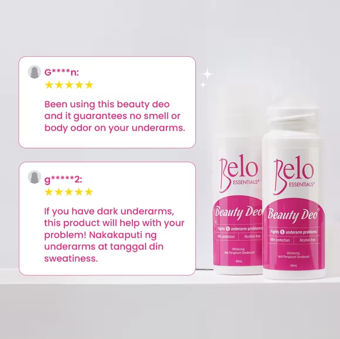 Belo Beauty Deo Roll-On 40 ml – Déodorant Soin Fraîcheur Quotidienne