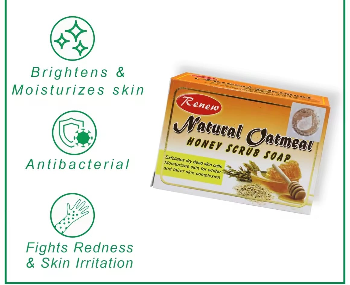 Honey Scrub Soap 135g | Savon Exfoliant au Miel pour Visage & Corps