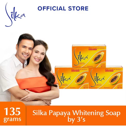 Silka Whitening Soap 14 Days 135g | Savon Éclat à la Papaye Original