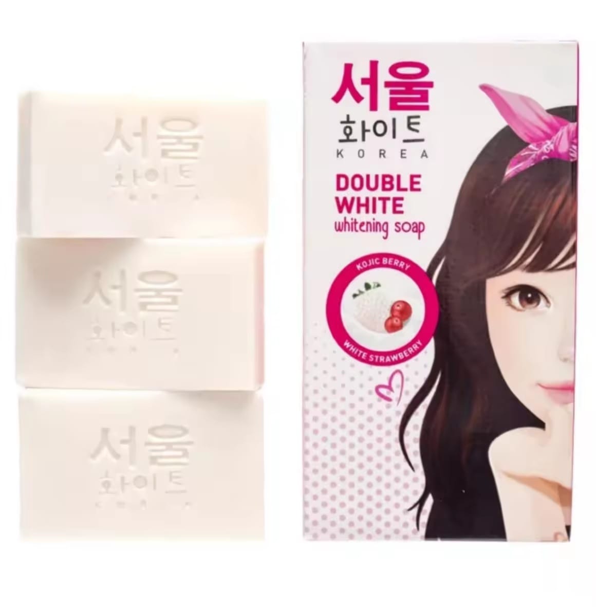 Seoul Double White Intense Soap 60g x2 | Savon Éclat & Teint Uniforme – Lot de 2