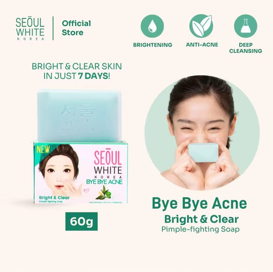 Seoul White Bye Bye Acne Soap 60g x2 | Savon Purifiant Anti-Imperfections – Lot de 2