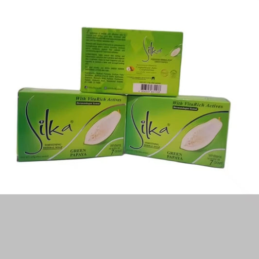 Silka Whitening Soap 7 Days 135g | Savon Éclat à la Papaye Original