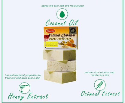 Honey Scrub Soap 135g | Savon Exfoliant au Miel pour Visage & Corps