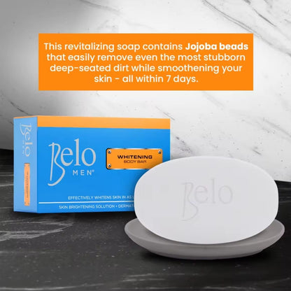 Belo Essentials Men Whitening Soap 90g x3 | Savon Éclat pour Homme – Lot de 3