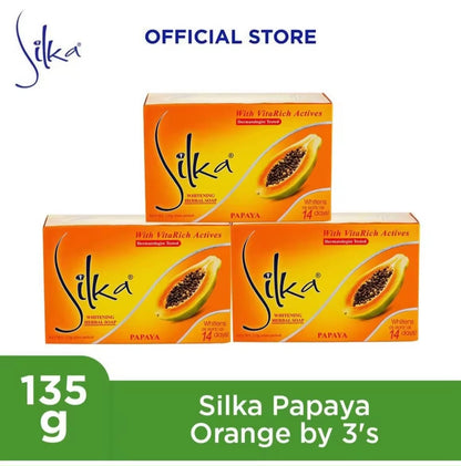 Silka Whitening Soap 14 Days 135g | Savon Éclat à la Papaye Original