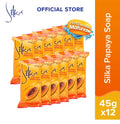 Silka Whitening Soap 14 Days 45g x6 | Savon Éclat à la Papaye Original – Pack de 6