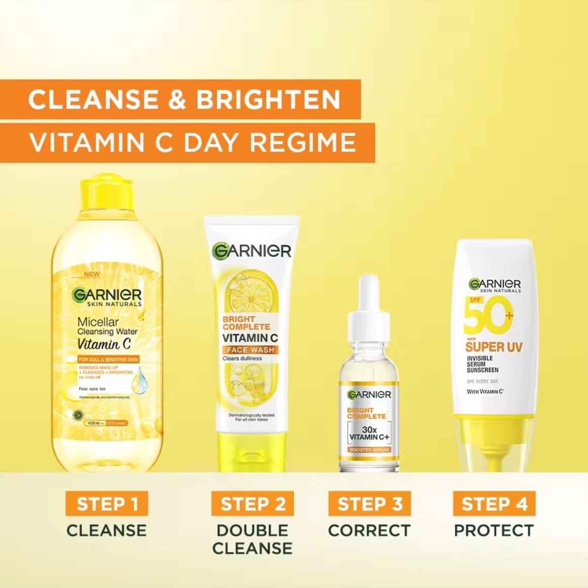 Garnier Bright Complete Vitamine C Serum 50 ml – Sérum Visage Éclat & Hydratation