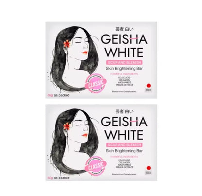 Geisha Whitening Classic Soap 65g x2 | Savon Éclat Original – Lot de 2