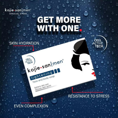 Kojie San Men Soap 135g | Savon Visage & Corps pour Homme à l'Acide Kojique