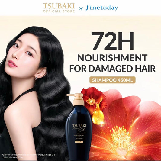 Tsubaki Premium Damage Care & Repair Shampoo x2 | Shampooing Réparateur Japonais – Lot de 2