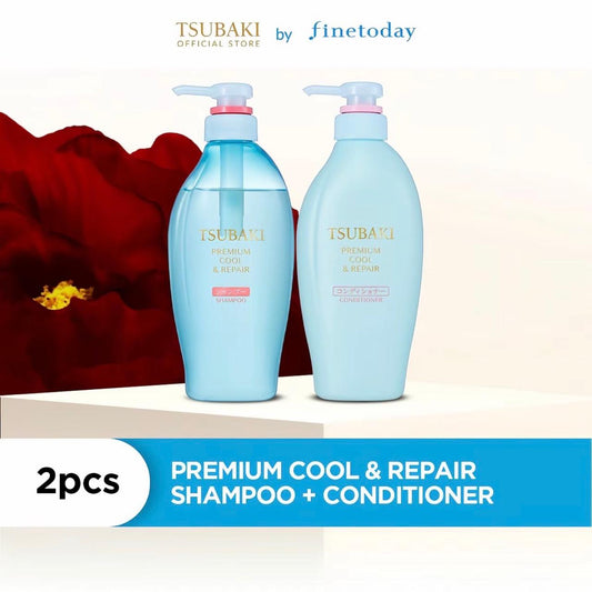 Tsubaki Premium Cool & Repair Shampoo x2 | Shampooing Réparateur Rafraîchissant Japonais – Lot de 2