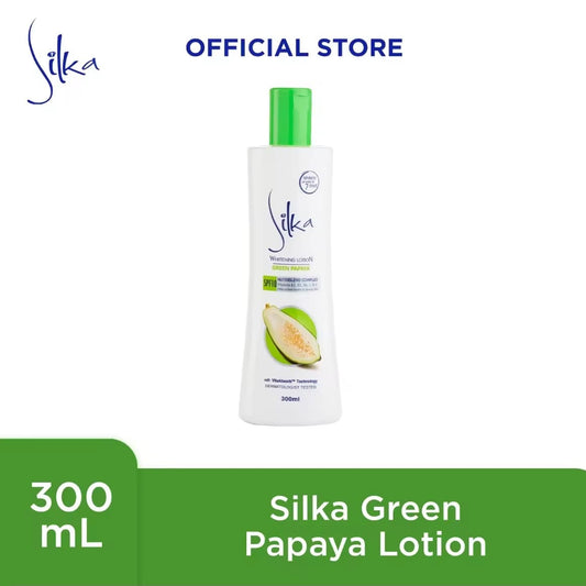 Silka Green Papaya Lotion Éclaircissante 300 ml – Hydratation & Éclat de la Peau