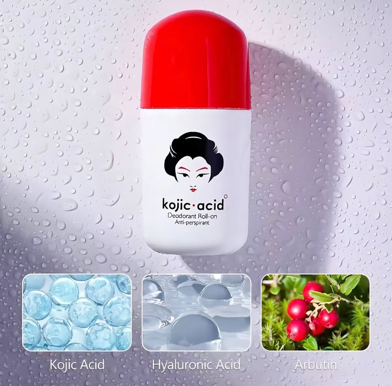 Kojic Acid Deodorant Roll-On – Déodorant Soin Corps à l’Acide Kojique