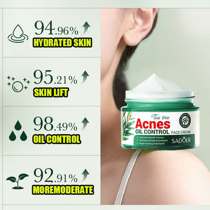 Acnè Oil Control Tea Tree Cream 50 g – Soin Visage Purifiant & Contrôle du Sébum