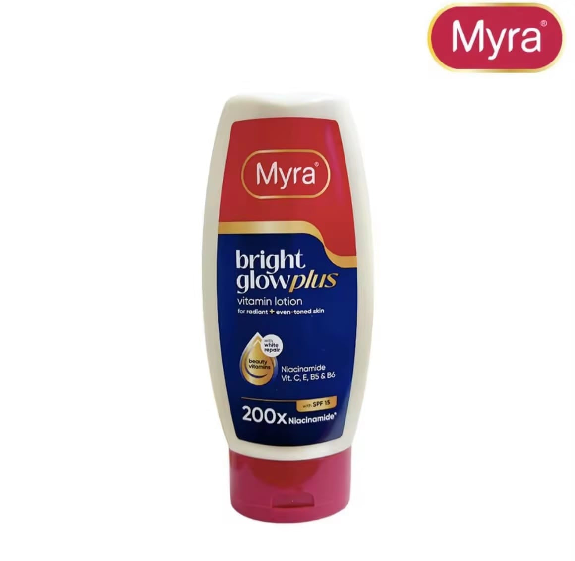 Myra Bright Glow+ Body Lotion SPF 15 200 ml – Lotion Hydratante Éclat & Protection Solaire