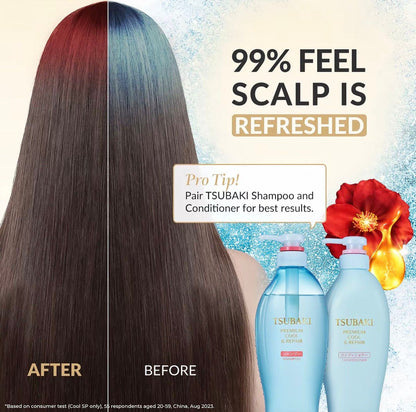 Tsubaki Premium Cool & Repair Shampoo x2 | Shampooing Réparateur Rafraîchissant Japonais – Lot de 2