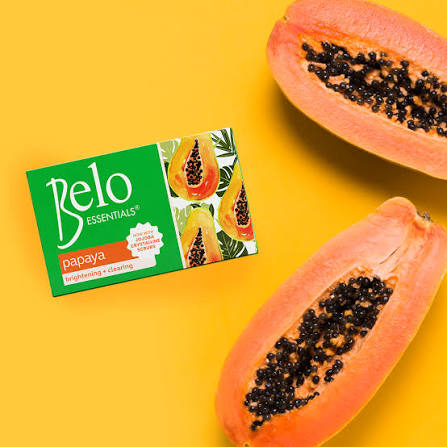 Belo Essentials Papaya Soap 65g | Savon Éclat au Papaye pour Visage & Corps