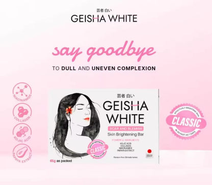 Geisha Whitening Classic Soap 65g x2 | Savon Éclat Original – Lot de 2