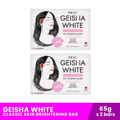 Geisha Whitening Classic Soap 65g x2 | Savon Éclat Original – Lot de 2